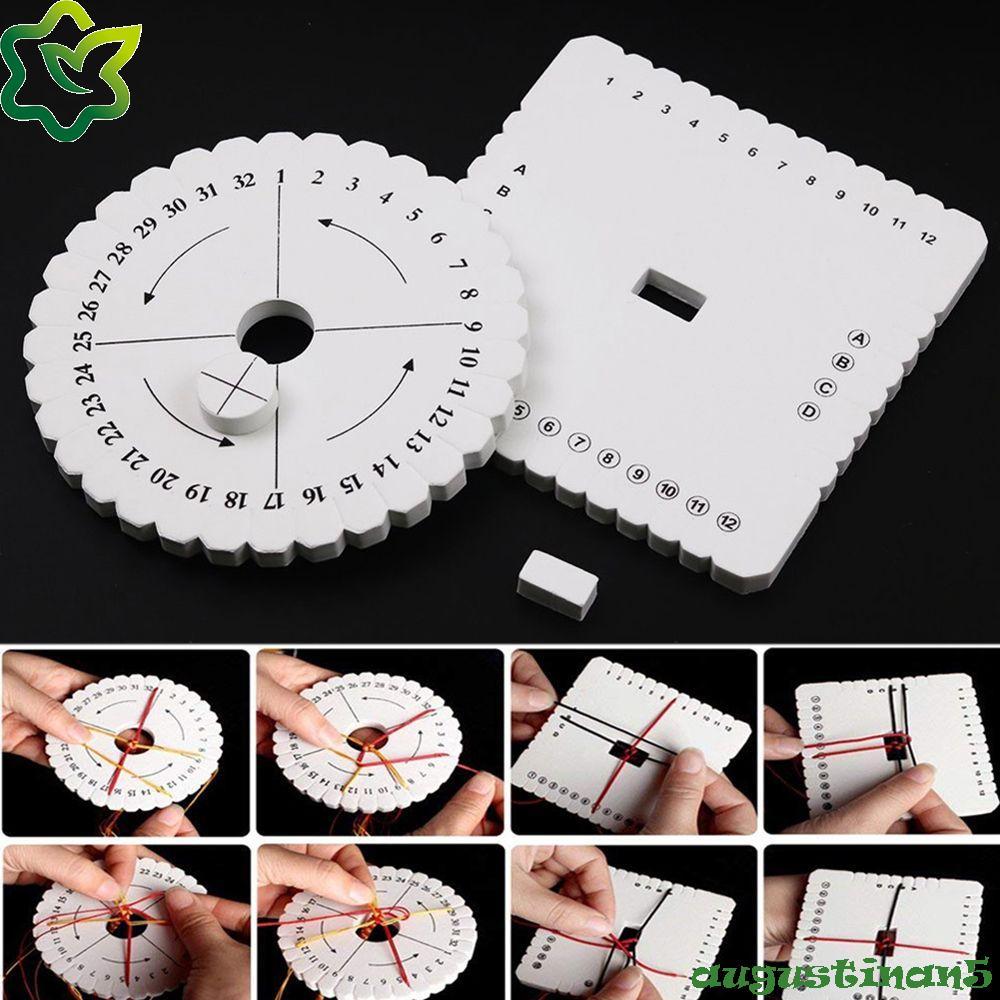 AUGUSTINAN เครื่องมือทําด้วยมือ Braiding Disc/Disk Kumihimo DIY 2 ชิ้น/เซ็ตเครื่องประดับออกแบบ Board