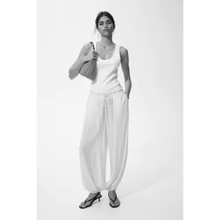 H&M(เอชแอนด์เอ็ม) กางเกงทรงบานพร้อมสายรัดเอว ผู้หญิง 1328261_2