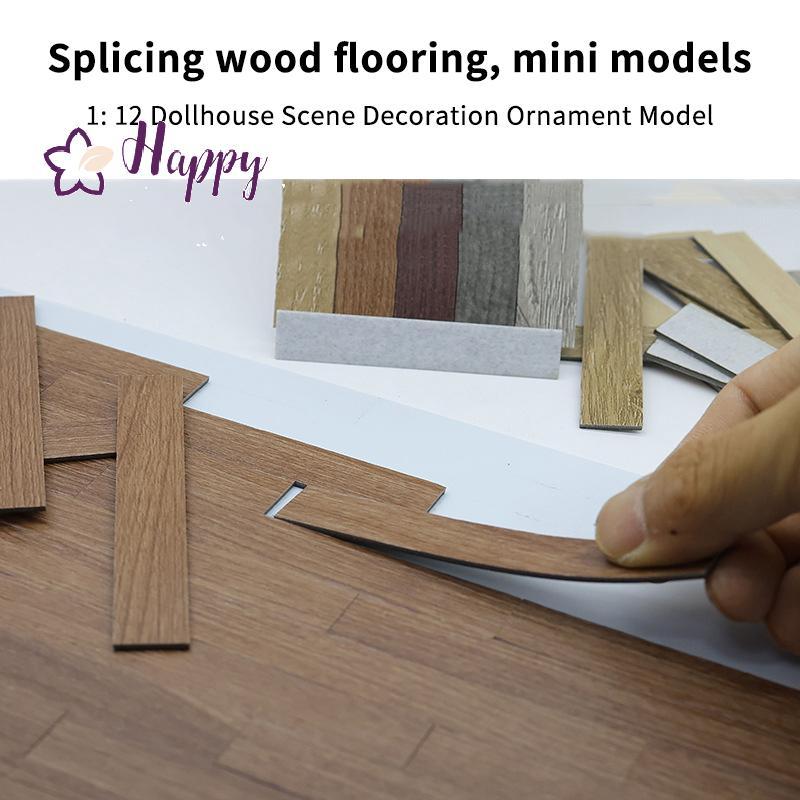 <Happybay> 10PCS Mini Boards Dollhouse Floors Miniature Wooden Flooring For 1:12 Doll House Furniture Wall Floor Decor ลดราคา