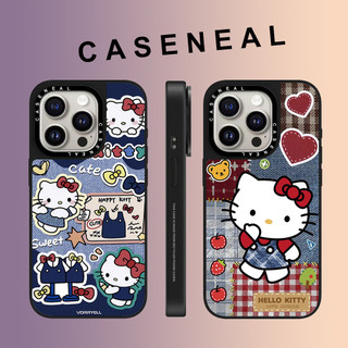 CASENEAL Graffiti คาวบอย Kitty Cat Matte เคสโทรศัพท์สําหรับ iPhone 17 Pro Max 16 ProMax 15Pro 14 Plus 13 12 โทรศัพท์กันกระแทกขอบนุ่มฮาร์ดป้องกันกรณี