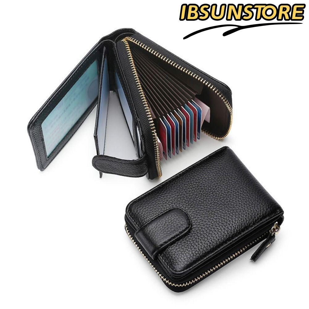 กระเป๋าใส่การ์ด IBSUNSTORE, ที่ใส่บัตร RFID NFC Rfid, กระเป๋าสตางค์หนังคุณภาพสูง