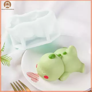 ABOVE น่ารักไดโนเสาร์มูสแม่พิมพ์พุดดิ้งซิลิโคนแม่พิมพ์คัสตาร์ดแม่พิมพ์เค้กการ์ตูนสีเขียว Dino เค้กตกแต่งเบเกอรี่เบเกอรี่เครื่องมือ TH