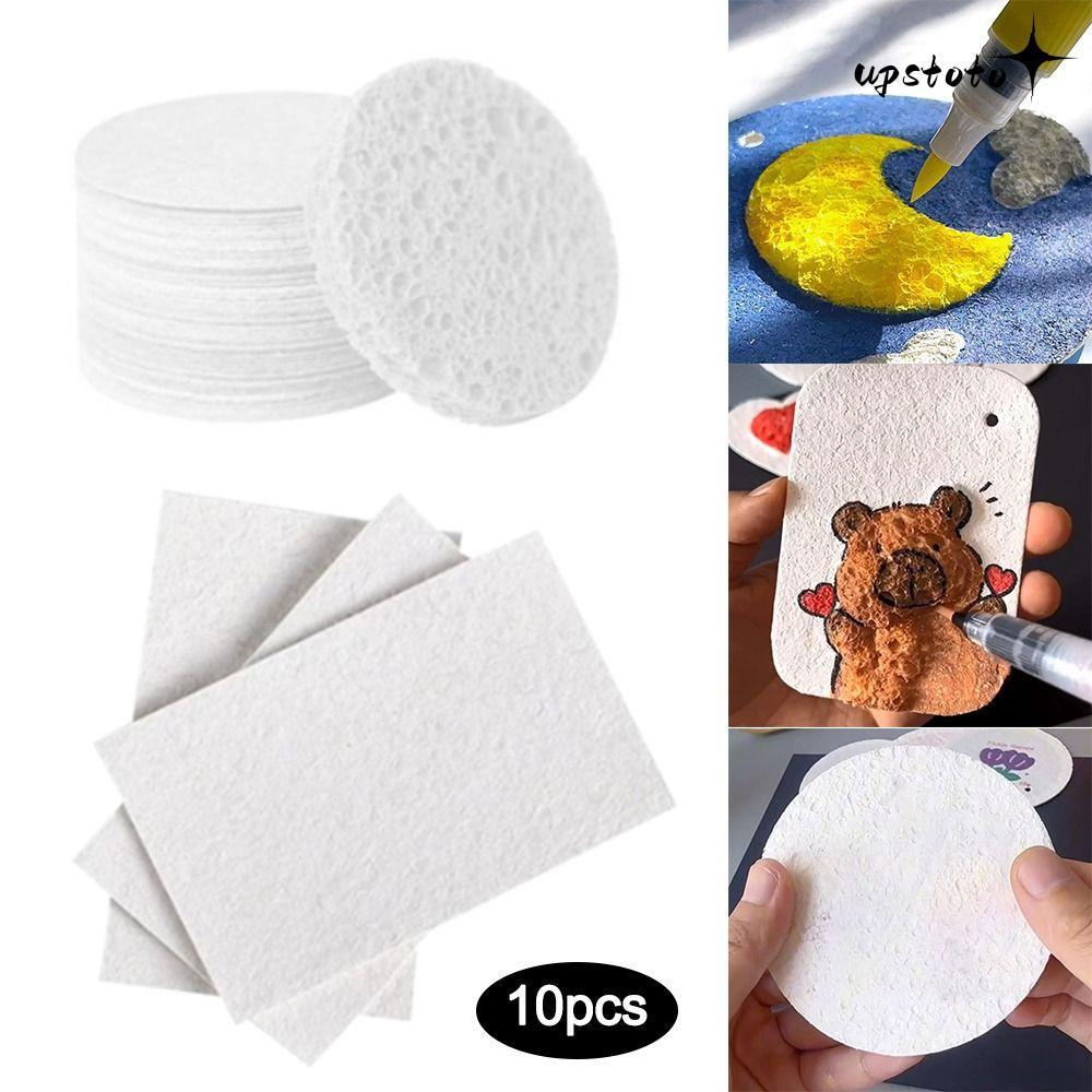 UPSTOTO กระดาษเนื้อพอง 10 ชิ้น, กระดาษวาดภาพพื้นผิวโฟมหัตถกรรม, DIY ของเล่นเพื่อการศึกษา Magic Drawing เครื่องมือสําหรับเด็ก