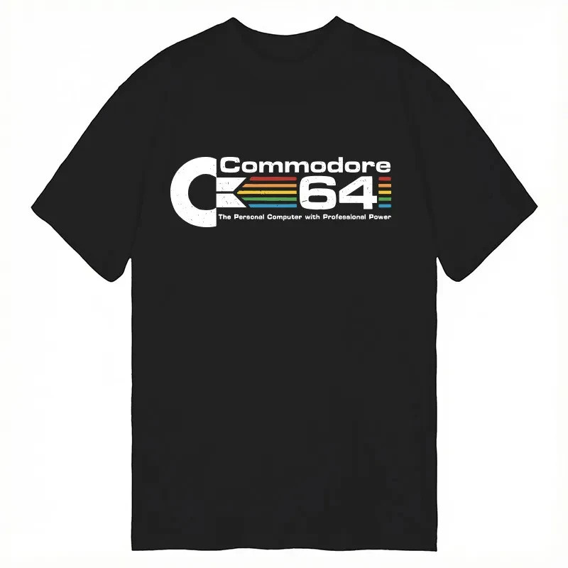 เสื้อยืดคอตตอนพิมพ์ลาย Commodore 64 เสื้อผ้าใหม่สำหรับผู้ชายและผู้หญิง แฟชั่นลำลอง คุณภาพสูง เสื้อยื