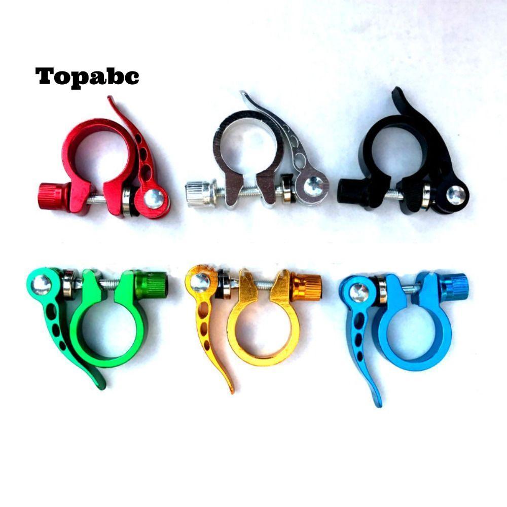 TOPABC จักรยาน Seat Clamp, Ultralight 5 สีจักรยาน Seatpost Clamps,คุณภาพสูง Quick Release 25.4/28.6/31.8/34.9 มม.อลูมิเนียม Mountain MTB BMX ขี่จักรยาน
