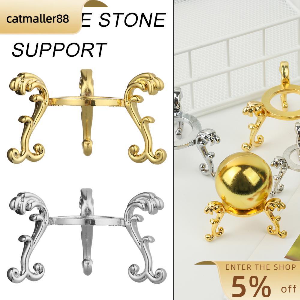 CATMALLER88 Sphere Stone Support Gift Home Decor Craft Metal Holder