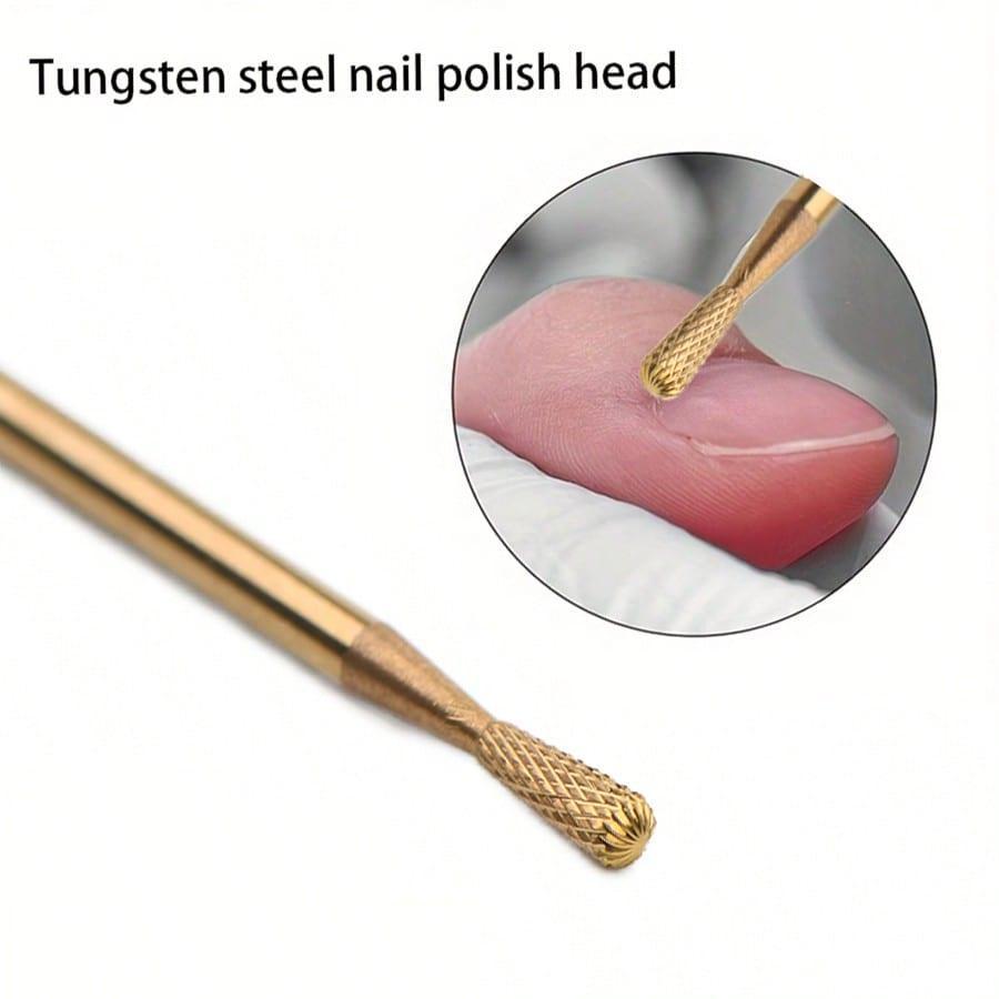 1 ชิ้น Tunsten เหล็กเจาะเล็บ Bits สําหรับตะไบเล็บไฟฟ้า, เล็บเท้ามืออาชีพ