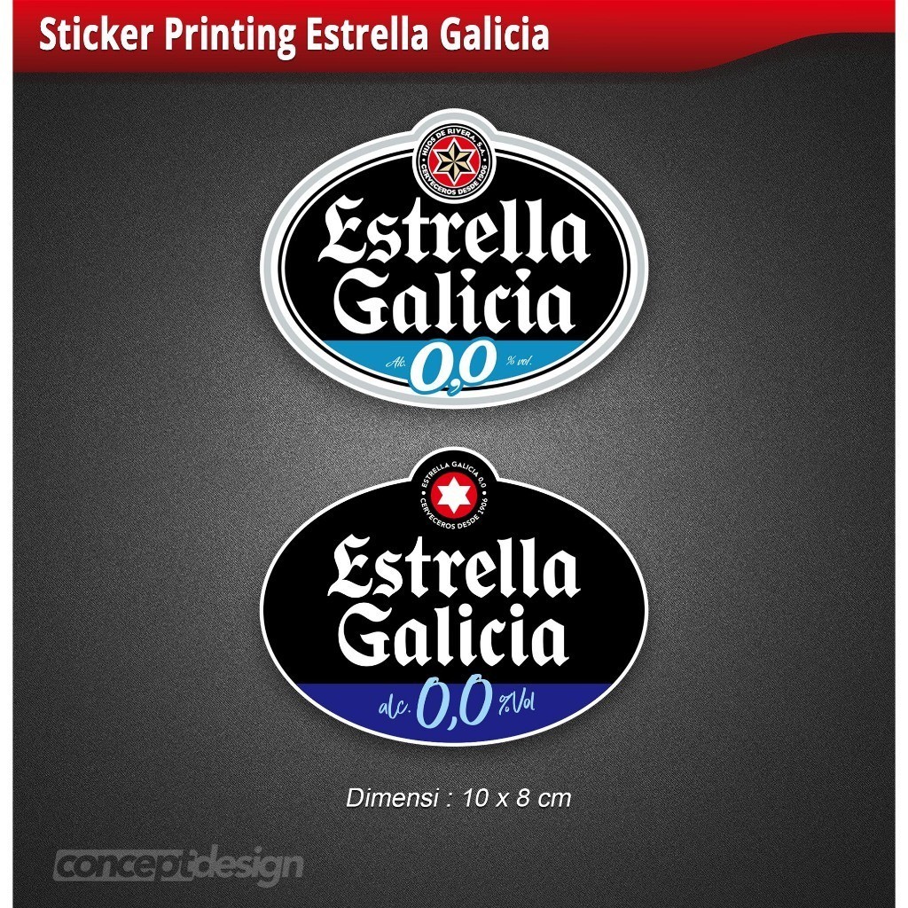 สติ๊กเกอร์การพิมพ์ Estrella Galicia-GEN112-MOTSKR27