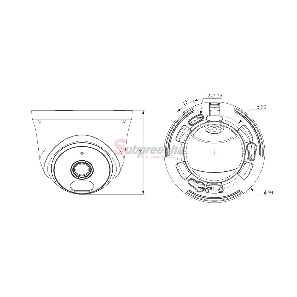 TC-C320N Spec:AK/I3W/E/Y/2.8mm/V2.0 / Tiandy กล้องวงจรปิด รูปที่ 4