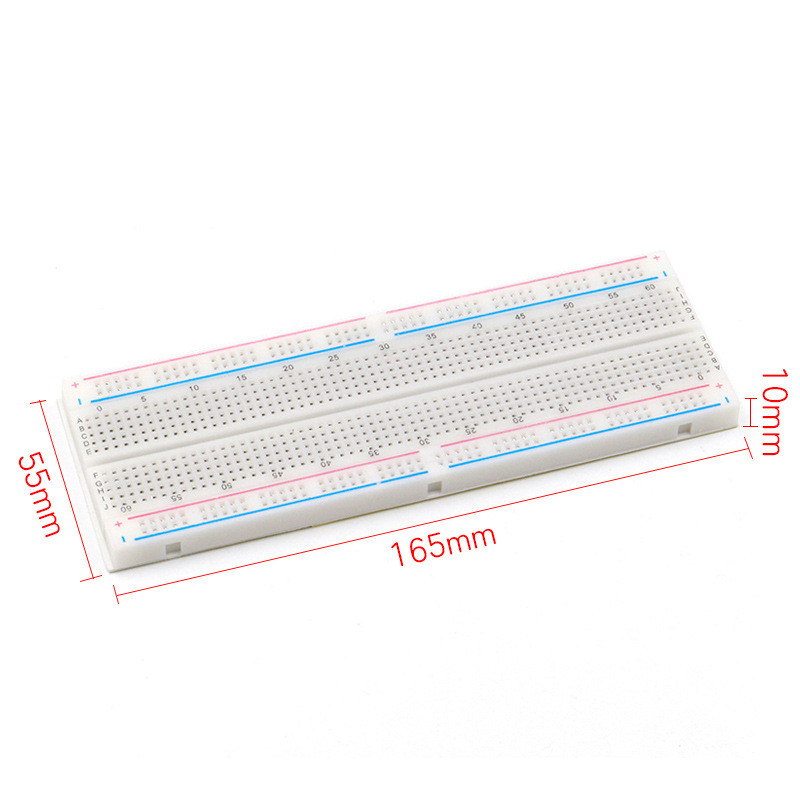 MB-102 Breadboard 830 Holes บอร์ดทดลองห้าชิ้นบอร์ดทดสอบบอร์ดรูสามารถ Spliced