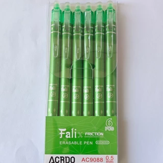 🔥 6 ชิ้น / ชุดปากกาเจลลบได้ พร้อมไส้ปากกา 0.5 มม. หมึกเจล สีดํา และสีน้ําเงิน สําหรับสํานักงาน