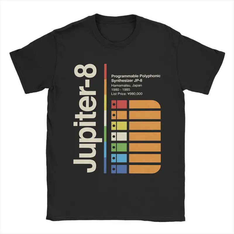 [ada stok]เสื้อยืด Lelaki Fashion Jupiter 8 Vertical Crewneck เสื้อยืดผ้าฝ้าย 100% แขนยาวขนาดใหญ่