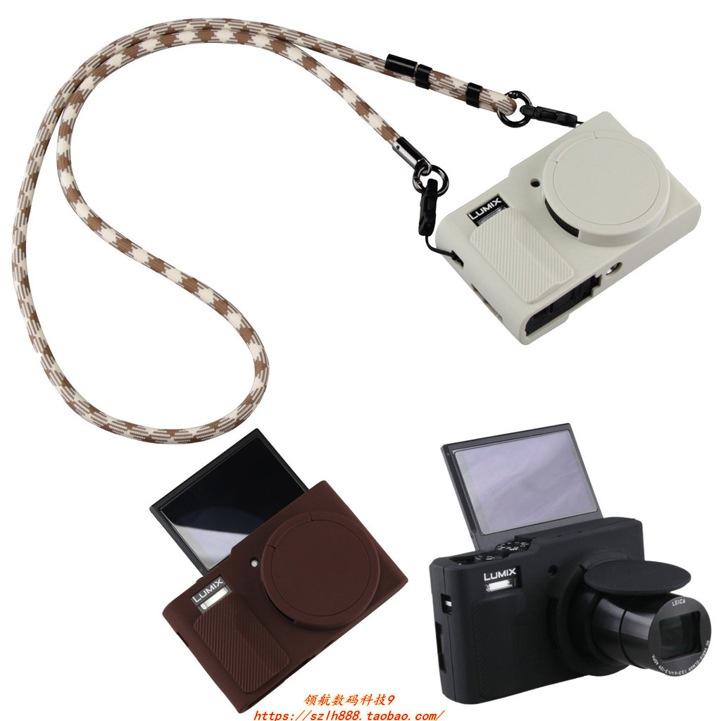 เหมาะสําหรับ Panasonic DC-ZS99GK TZ99 ป้องกันกรณีซิลิโคนกระเป๋ากล้องเปลือก Crossbody ไหล่ Halter คอ