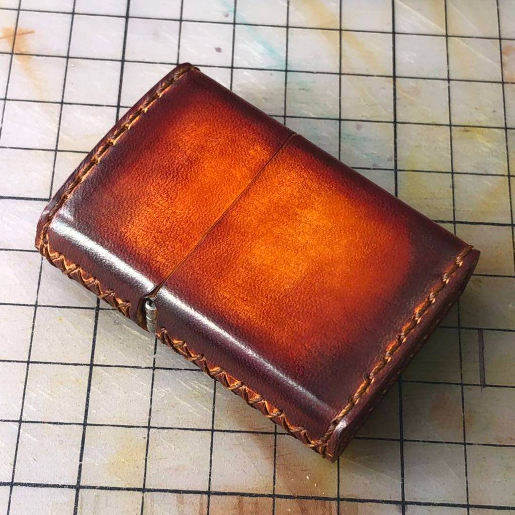 เหมาะสําหรับ ZIPPO ไฟแช็กซองหนังไฟแช็กซองหนังผักหนังฟอกหนังแท้เคสป้องกัน Handmade Retro Distressed