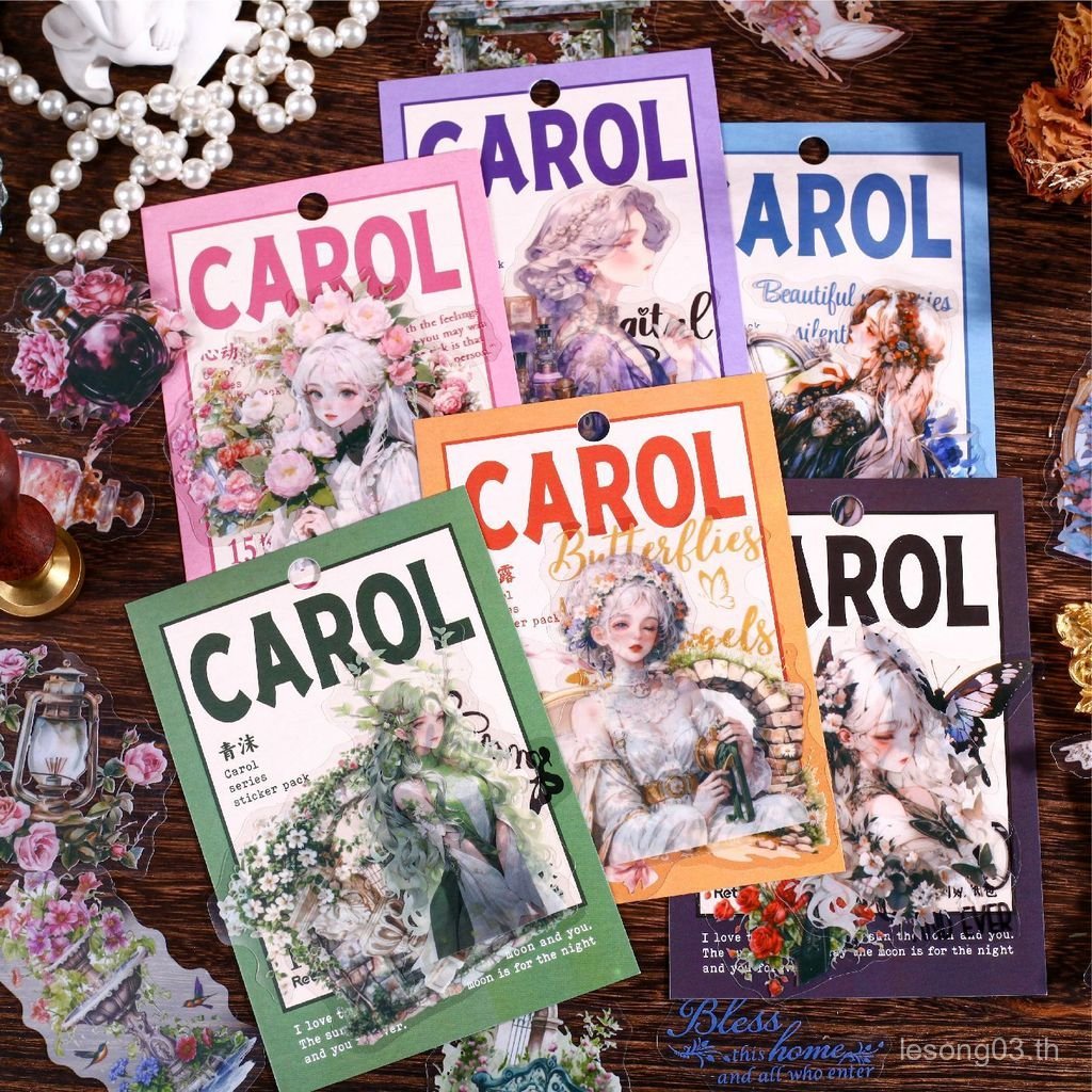 RetroStory Song Series Handbook Sticker Pack Anime Girl Valley Label Handbook Sticker Ready Stock ขา