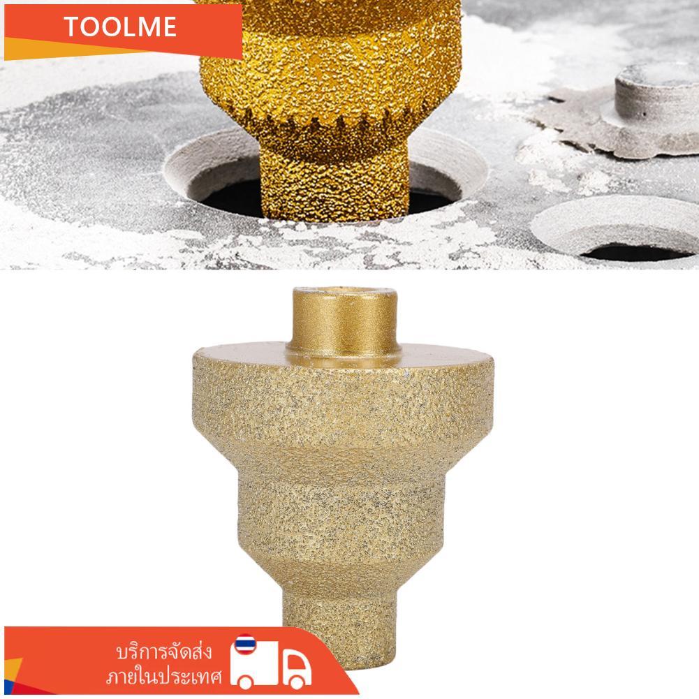 Toolme-TH Diamond Brazed ขั้นตอนเจาะ Bit Multi Layer Tapered Reamer Hole เปิด M10 ด้าย 20 มม.35 มม.5