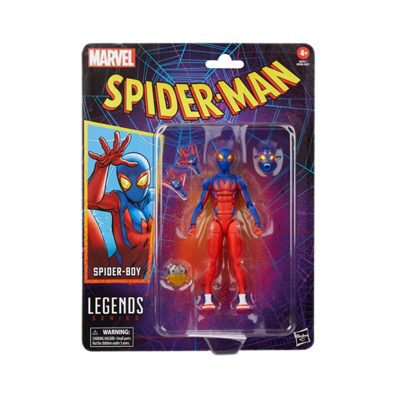 [Hasbro] สต็อกพร้อมใหม่เอี่ยม Marvel Legend Series Retro Wall Card Spider Boy Comic Version