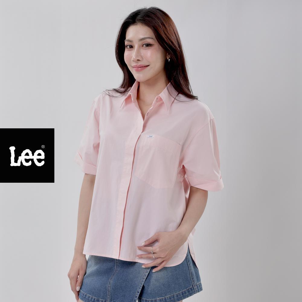 LEE เสื้อเชิ้ตแขนสั้นผู้หญิง คอลเลคชั่น Denim Obsession รุ่น LE F325WSHSN15 สีชมพู