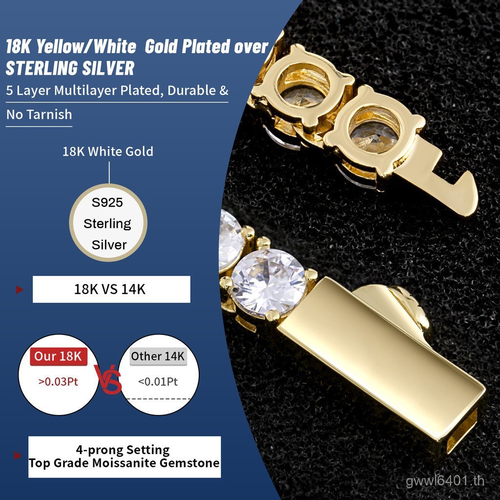 สร้อยคอหรูหรา High-End Line เพชรฝังเทนนิสสะโพกเทนนิสสร้อยข้อมือยุโรปอเมริกัน Cross-Border Light Nich