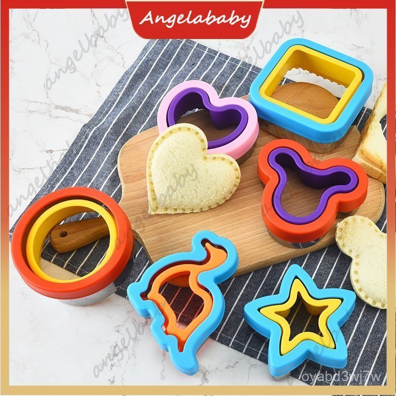 Sandwich Cutter and Sealer Set for Kids DIY Food Cookie Maker Kitchen Tools Kids Sandwich Cooking Mo