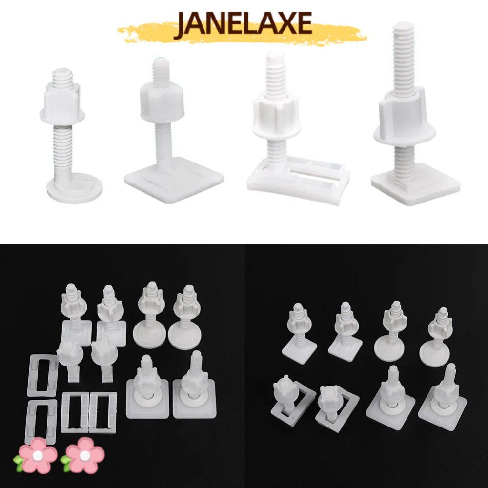 JANELAXE932JN 1 คู่สกรูซ่อมที่นั่งชักโครก,อุปกรณ์ที่นั่งฝาครอบแผ่นเปลี่ยนฝาปิดบานพับซ่อมสลักเกลียว,พลาสติก Universal อุปกรณ์ห้องน้ําสกรูเครื่องซักผ้าชุด