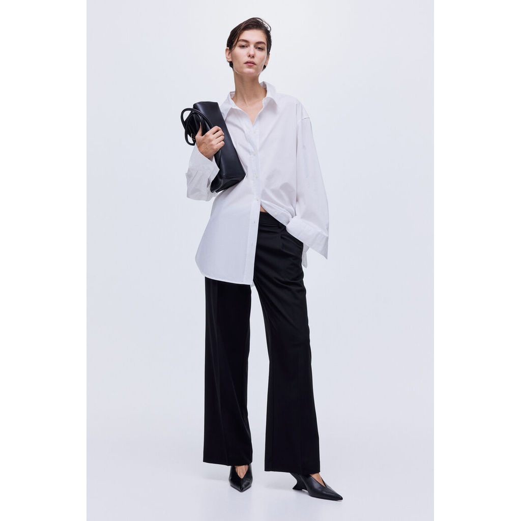 H&M(เอชแอนด์เอ็ม) กางเกงขายาวทรงกว้าง Women Wide trousers 1319361_1