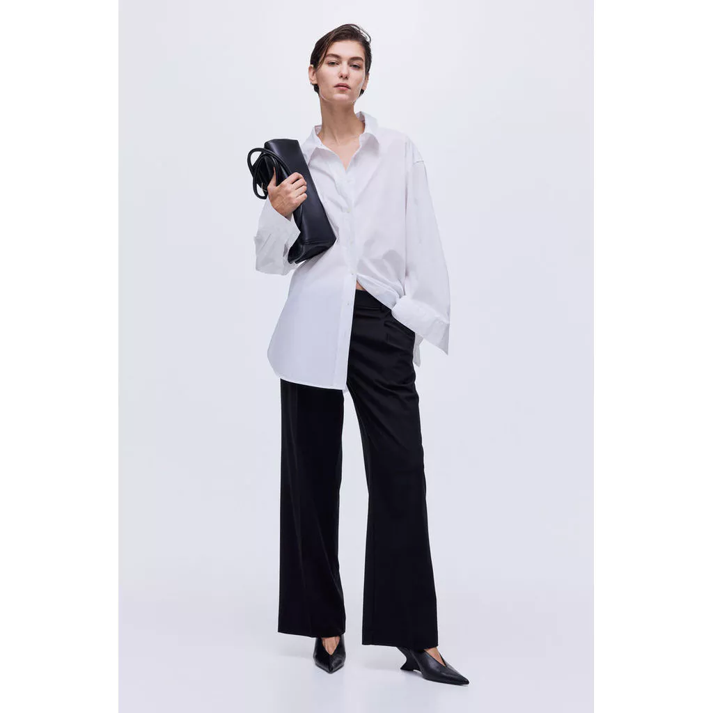 H&M(เอชแอนด์เอ็ม) กางเกงขายาวทรงกว้าง Women Wide trousers 1319361_1