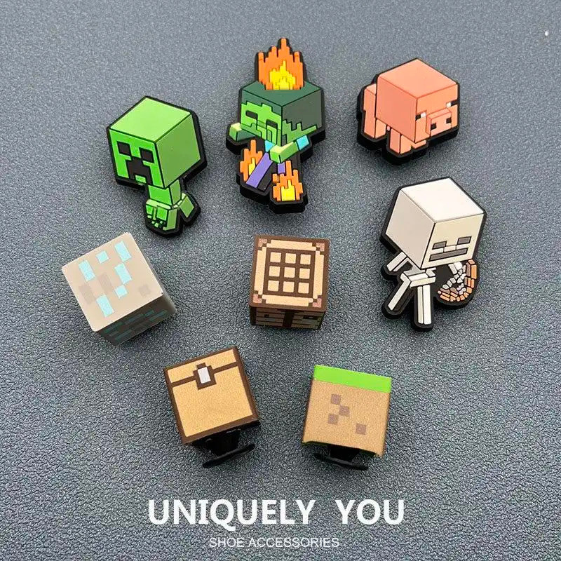 Charms 3D Minaccraft อุปกรณ์เสริมตกแต่งรองเท้า pin หัวเข็มขัด