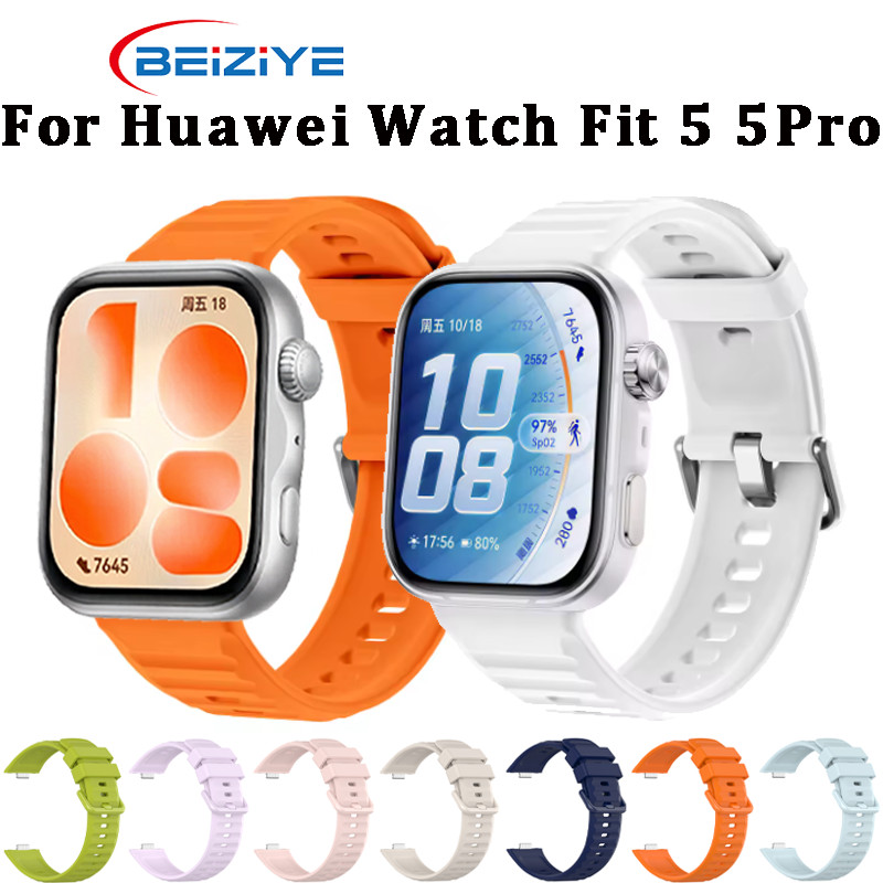 สายซิลิโคนสําหรับ Huawei Watch Fit 5 สายดีไซน์แบบปลดเร็วสําหรับนาฬิกา Huawei Fit 5 Pro สายนาฬิกา