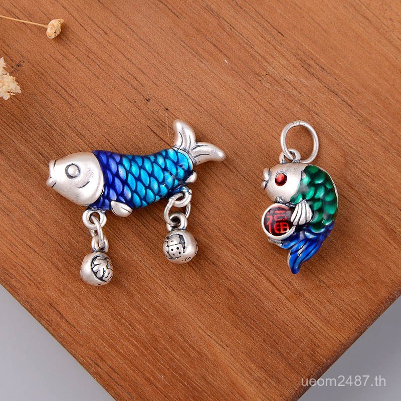 Fu 3d เครื่องประดับ String diy อุปกรณ์เสริมมือเชือกจี้ Koi ครีมแขวนบอลถักยางอุปกรณ์เสริม s999 สไตล์จ