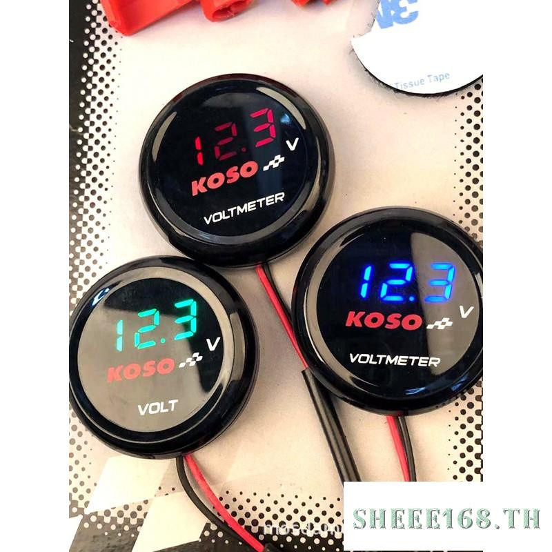 NJMOTO KOSO รอบโวลต์มิเตอร์ 9-150v แบตเตอรี่รถยนต์ไฟฟ้าหัวรถจักรดัดแปลงจอแสดงผลเมตร Universal ไฟฟ้ารถจักรยานยนต์อุปกรณ์เสริม