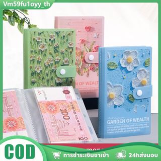 📘 สมุดออมทรัพย์ 3D A6 ลายภาพวาด สีฟ้าอ่อน กันน้ำ พลาสติกแข็งแรง เก็บธนบัตร เหรียญ ของขวัญสุดฮิต ส่งไว
