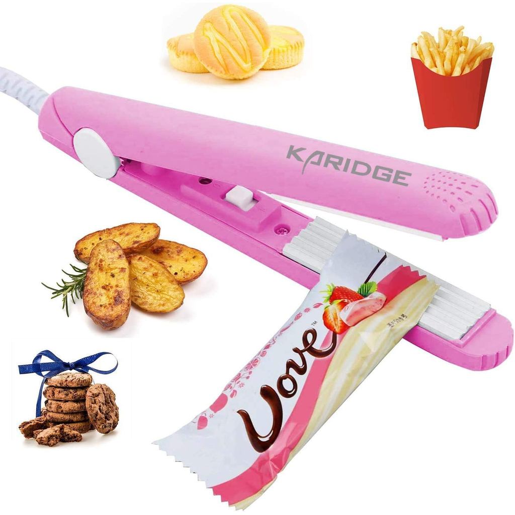 Karidge Chip Bag Sealer Mini, Handheld Heat Sealer for Chip Bags และ Mylar Bags, Portable Bag Repeal