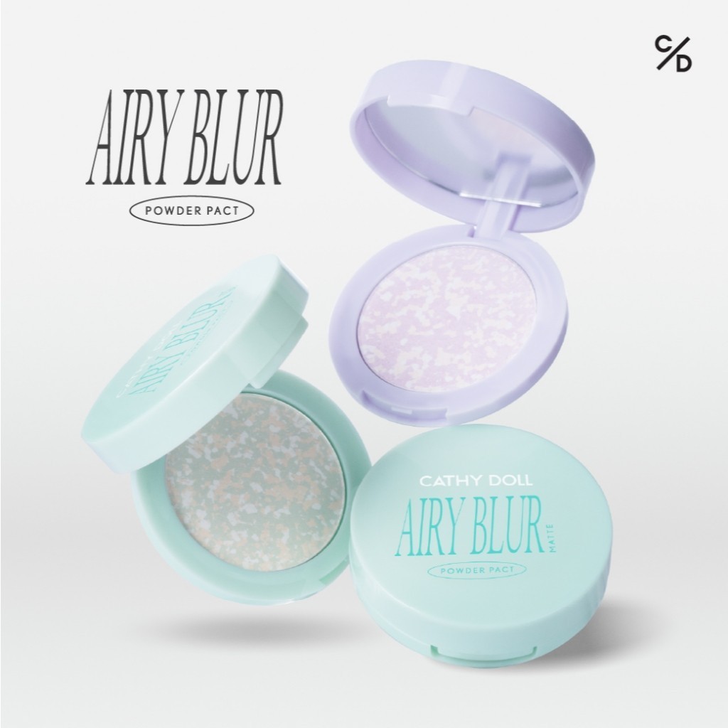 (1ชิ้น) Cathy Doll Airy Blur Powder Pact 4.5g เคที่ดอลล์ แอรี่เบลอพาวเดอร์