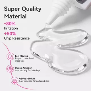 BORN PRETTY 30ml เล็บเจลกาวสําหรับเล็บเคล็ดลับ Strong Adhesion เล็บเคล็ดลับเจลกดบนติดทนนานโปร่งใส Soak Off UV Led Art เคลือบเงาฟังก์ชั่น Extension