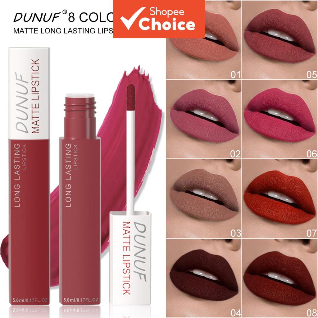 CmaaDU 1 ชิ้น Matte Liquid ลิปสติก Y2K ลิปกลอสกันน้ํา Easy-to-color Sweatproof Non-stick Cup ของขวัญวาเลนไทน์