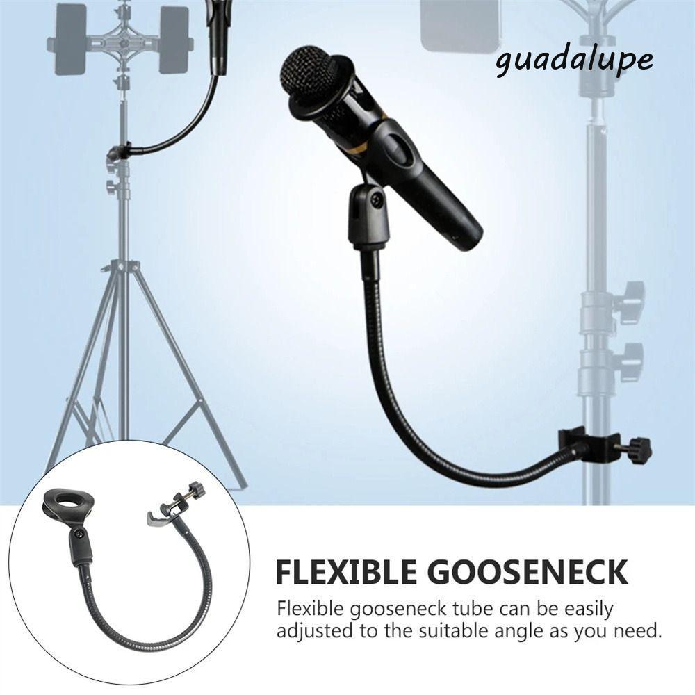 GUADALUPE ขาตั้งไมโครโฟน Live ขาตั้งกล้องอุปกรณ์เสริม Universal ไมโครโฟนคลิป MIC ผู้ถือคลิป MIC คลิป Clamp Stand ผู้ถือเปลี่ยนกับ Heavy Duty