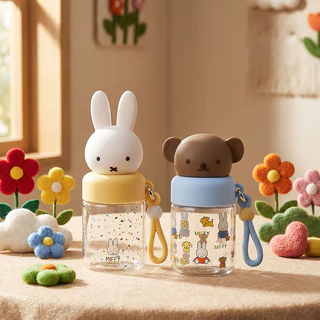 Miffy Rabbit Cartoon Mini Plastic Cup Girl Cute High-value Co-branded Water Cup Children Student Portable Pocket Cup