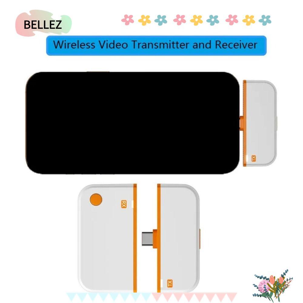 เครื่องส่งสัญญาณ HDMI ไร้สาย BELLEZ, ตัวรับสัญญาณ HDMI ไร้สาย Type C 1080P/60Hz, Plug & Play Mirrori