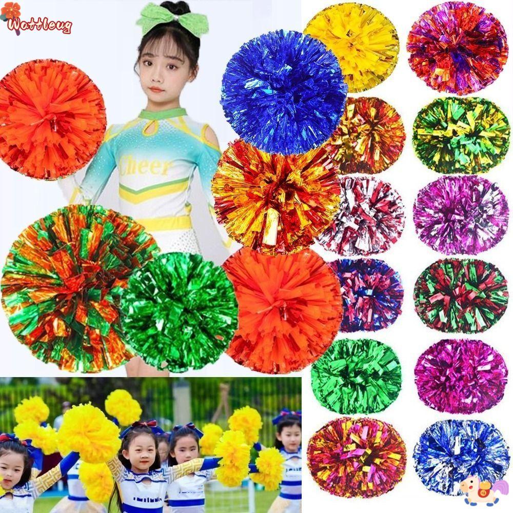 WATTLEUG เกมสําหรับเด็ก Pom Poms Come On Props หลากสีเชียร์บอล