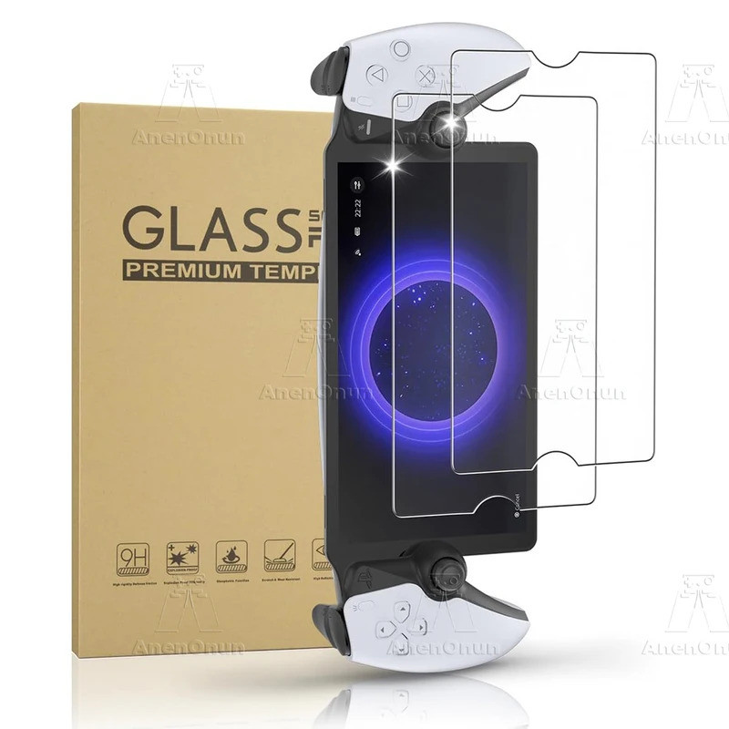 2 แพ็ค PS Portal ป้องกันหน้าจอแก้ว Anti-Scratch Anti-Fingerprint Bubble-ฟรี 9H ความแข็ง HD 2.5D ขอบโ