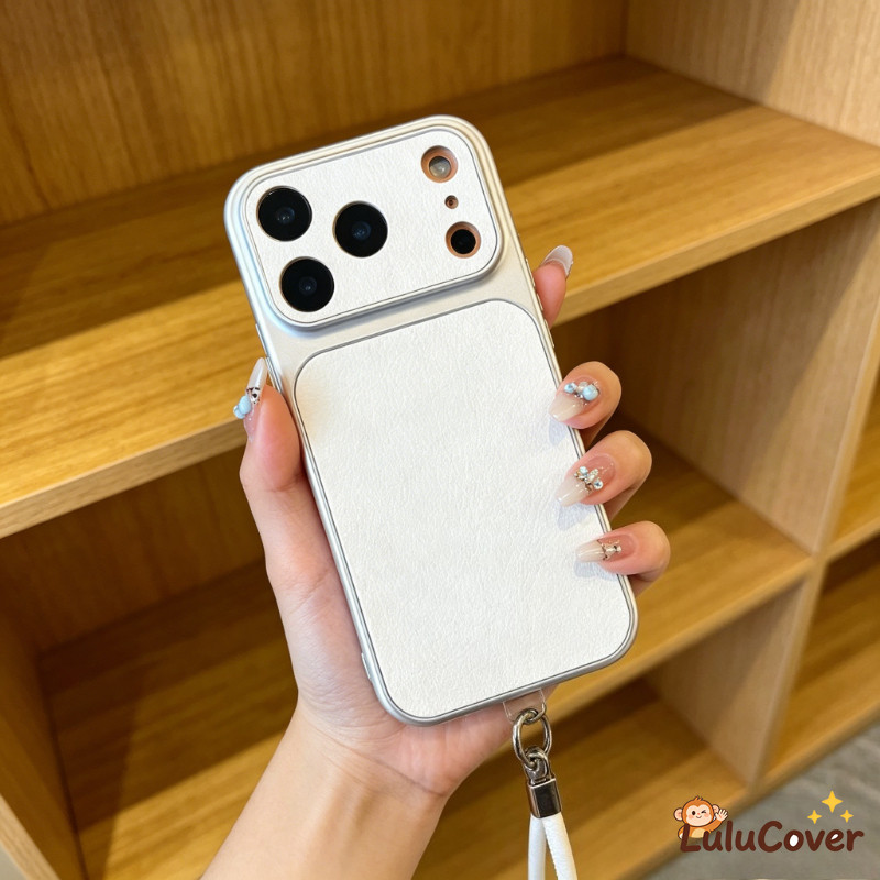 หรูหราสีขาว PU หนังสายคล้องมือสําหรับ Redmi K90 Pro Max K80 K70 K70E K60 K60E K50 Ultra K50i K40 K40S Turbo 5 Max 4 Pro Simple ปลอกธุรกิจกล้องฝาครอบป้องกัน ราคา ถูกที่สุด ดีลบีเคเค แกลเลอรีภาพที่ 6