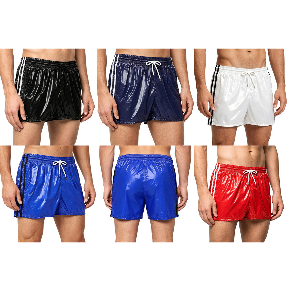 Yeahdor Mens ว่ายน้ํากันน้ํากางเกงขาสั้นออกกําลังกาย Drawstring เข็มขัดยืดหยุ่นกางเกงในตัวกางเกงบ็อกเซอร์สําหรับมวยปล้ํายิมกีฬาว่ายน้ํา