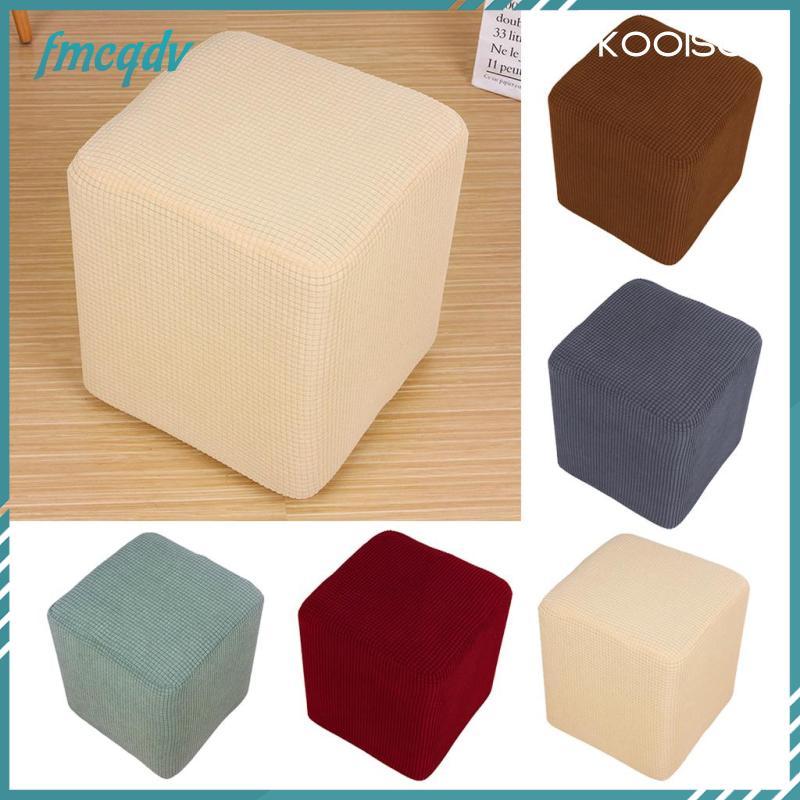 [fmcqdv] Ottoman Footrest Cover Stretch สี่เหลี่ยมผืนผ้า Storage สตูล Slipcover Protector