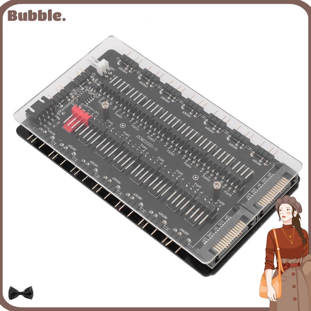 BUBBLE ARGB PWM Fan Hub,อินเทอร์เฟซ SATAs 4Pin PWM 2 in 1 Fan Hub,แบบพกพา 3Pin ARGB Fan Hub การจัดกา