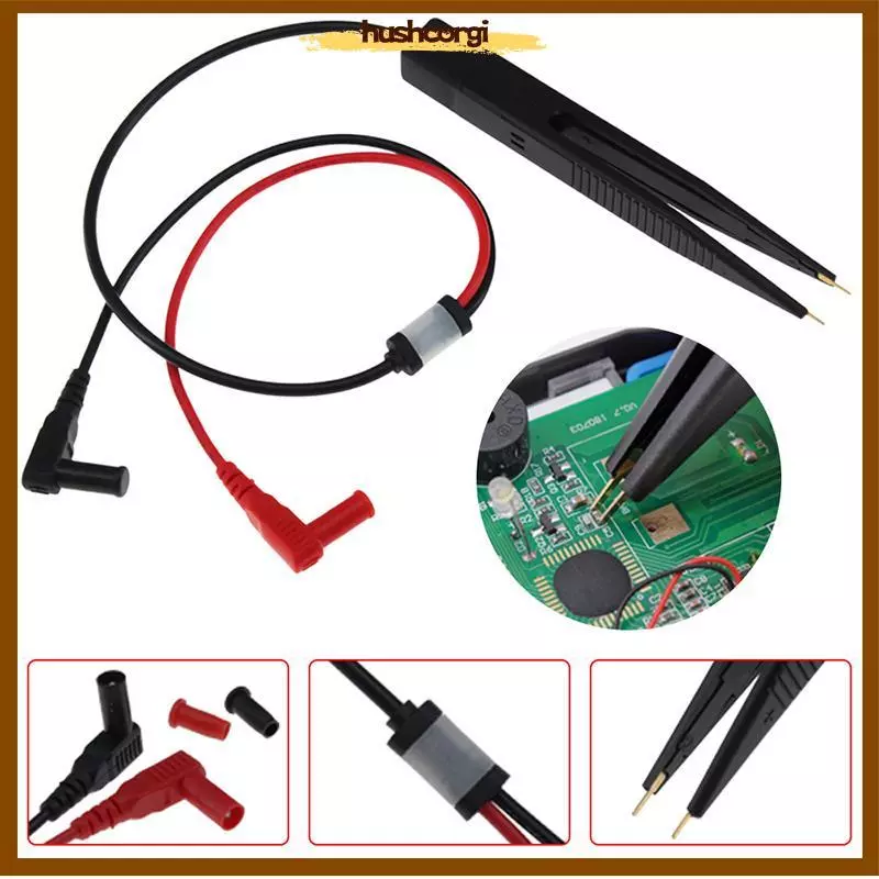 [hushcorgi] คลิปปากกาทดสอบ SMD มัลติมิเตอร์ Probe s Patch สําหรับการวัดตัวเหนี่ยวนําความจุเครื่องมือไฟฟ้าอเนกประสงค์หุ้นใหม่