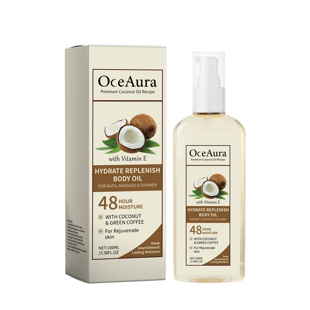 OceAura Coconut Moisturizing Oil Bath Massage Moisturizing Soothing Nourishing Daily Massage Body Oi