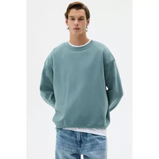 H&M(เอชแอนด์เอ็ม) เสื้อสเวตเตอร์แบบหลวมพอดี Men Loose Fit Sweatshirt 1308076_7