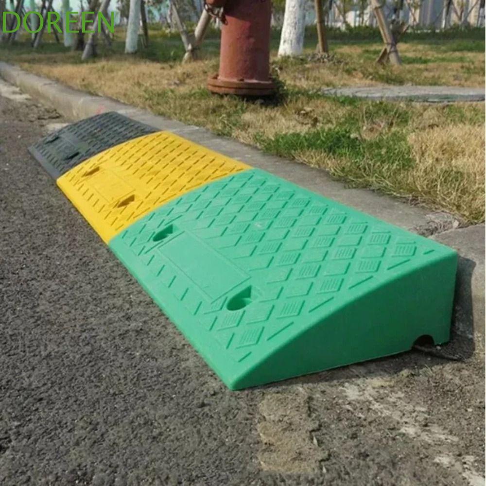 DOREEN Curb Ramp, แบบพกพาพลาสติกรถเกณฑ์ Ramp, Heavy Duty เกณฑ์ Ramp พื้นผิวทนทานน้ําหนักเบา Anti-Sli