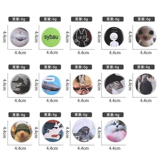 뱃จ์ Meme ลายการ์ตูนและสัตว์น่ารัก 76 แบบ แผ่นโลหะคลีขาร์ด .ACCESSORY